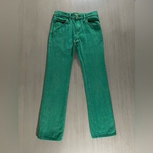 Gap Jeans Kids 10 Regular Green Straight Leg Casual Outdoors Youth Boys 25x27